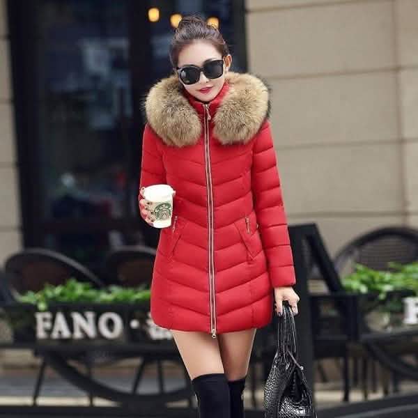 Women's Long Hooded Down Jacket