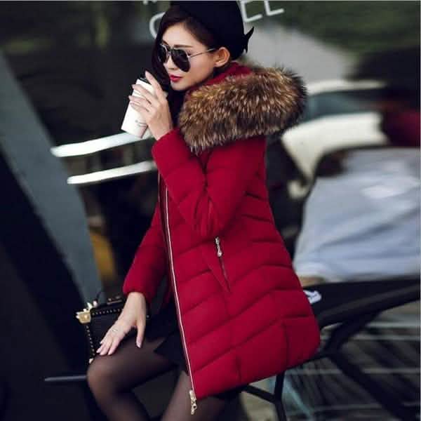 Women's Long Hooded Down Jacket